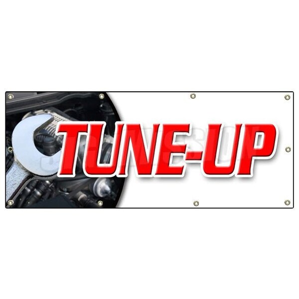 Signmission TUNE UP BANNER SIGN repair diagnosis fix check engine change oil signs B-96 Tune Up - main